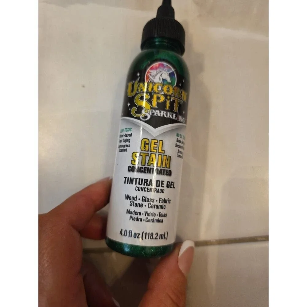 5770007 Gel Stain and Glaze, Dragon's Belly 4.0 FL OZ Bottle, Green D4